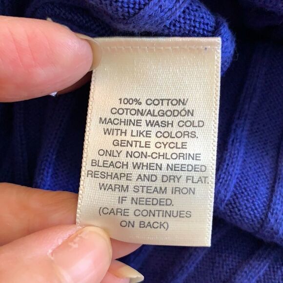 Susan Bristol purply/blue ribbed turtleneck sweater - Picture 8 of 8